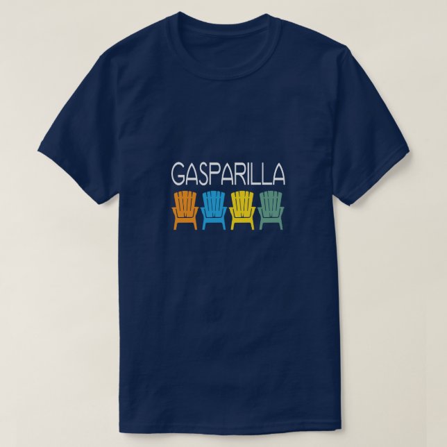 Gasparilla Island Florida beach chairs T-Shirt (Design Front)
