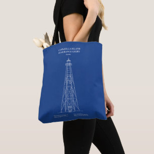 Gasparilla Island Rear Range Light - Florida - AD Tote Bag