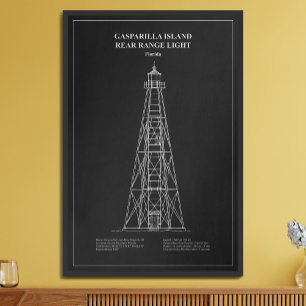 Gasparilla Island Rear Range Light - Florida - PD Photo Print