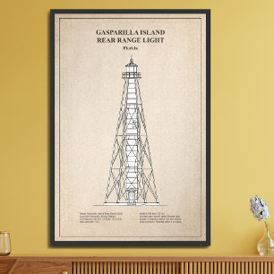 Gasparilla Island Rear Range Light - Florida - SBD Photo Print