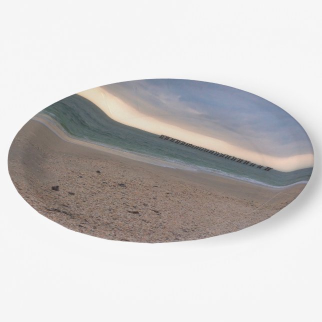 Gasparilla Island Sunset Paper Plate (Angled)