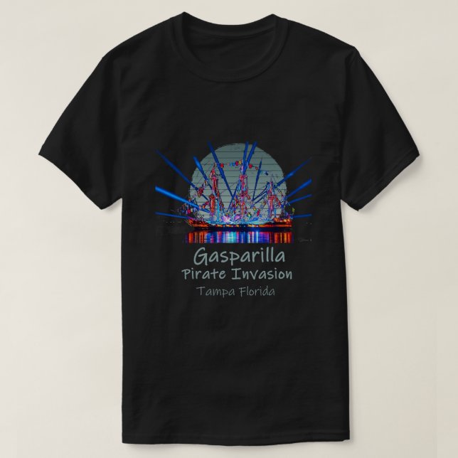 Gasparilla Pirate Ship pirate invasion Tampa Flori T-Shirt (Design Front)