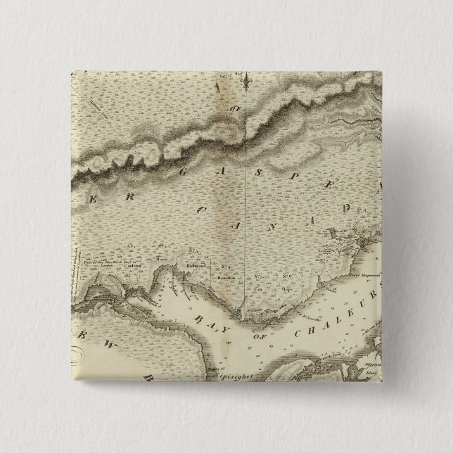 Gaspe Peninsula 15 Cm Square Badge (Front)