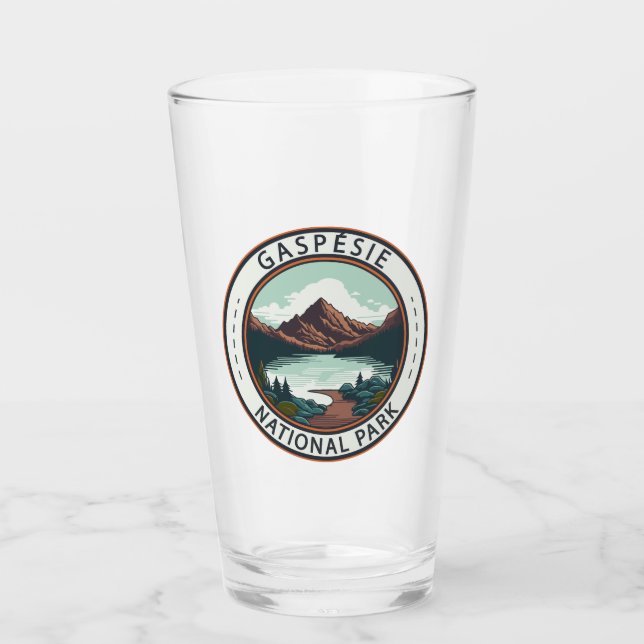 Gaspésie National Park Canada Badge Glass (Front)