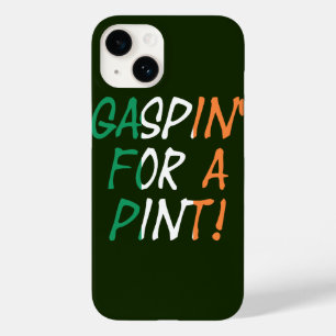 Gaspin' For A Pint overlaid on Irish Flag iphcnt Case-Mate iPhone 14 Case