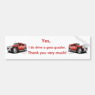 Gass-Guzzler bumper sticker (Hummer)