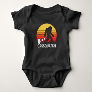 GASSQUATCH Bigfoot Retro fart Design Baby Bodysuit