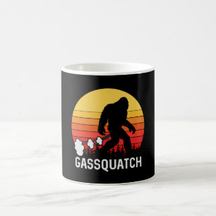 GASSQUATCH Bigfoot Retro fart Design Coffee Mug