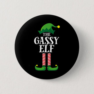 Gassy Elf Matching Family Group Christmas Party  6 Cm Round Badge
