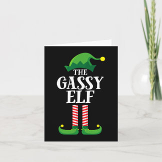 Gassy Elf Matching Family Group Christmas Party Card
