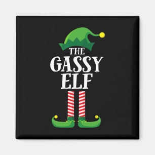 Gassy Elf Matching Family Group Christmas Party  Magnet