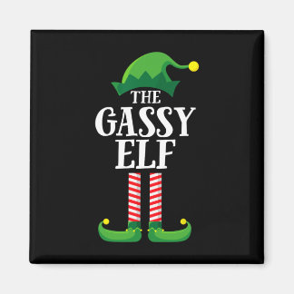 Gassy Elf Matching Family Group Christmas Party  Magnet