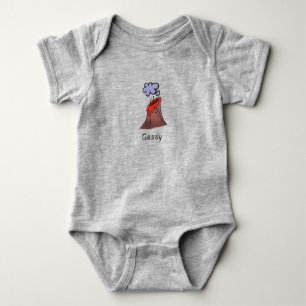 Gassy volcano  baby bodysuit