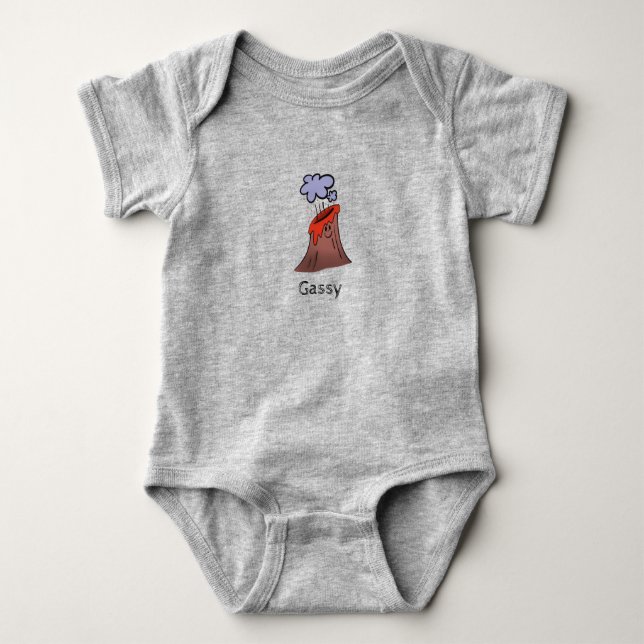 Gassy volcano  baby bodysuit (Front)