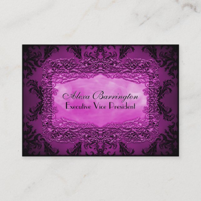 Gastlinplume Elegant Goth Business Card (Front)