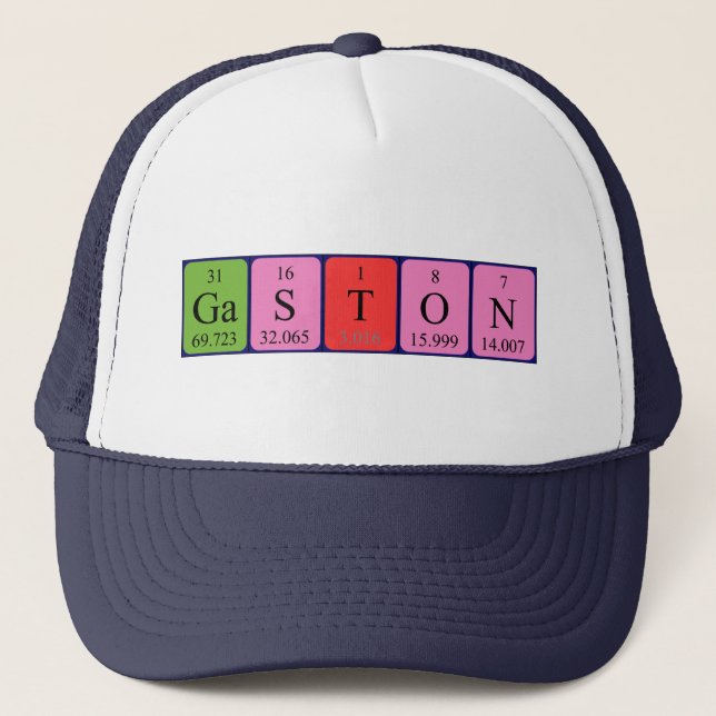 Gaston periodic table name hat (Front)