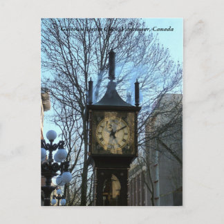 Gastown Steam Clock, Vancouver, Canada Postcard