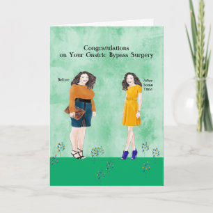 Gastric Bypass Surgery Before & After Dieting Gals Card