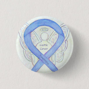 Gastric Cancer Angel Awareness Ribbon Art Pin