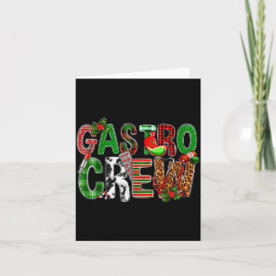 Gastro Crew Christmas Nurses Xmas Pajamas Pjs Wome Card