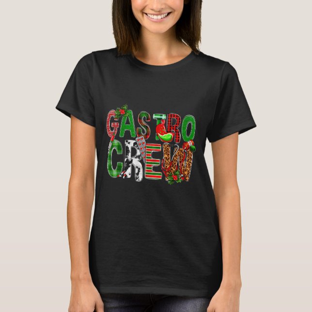 Gastro Crew Christmas Nurses Xmas Pajamas Pjs Wome T-Shirt (Front)