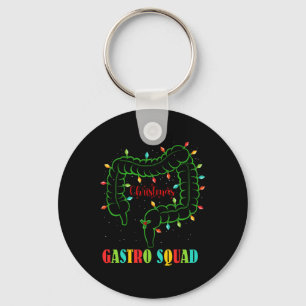 Gastro Nurse Squad Fun Christmas Lights Gastroente Key Ring