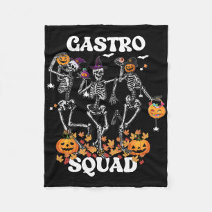 Gastro Squad Halloween Skeleton Dancing Endoscopy Fleece Blanket