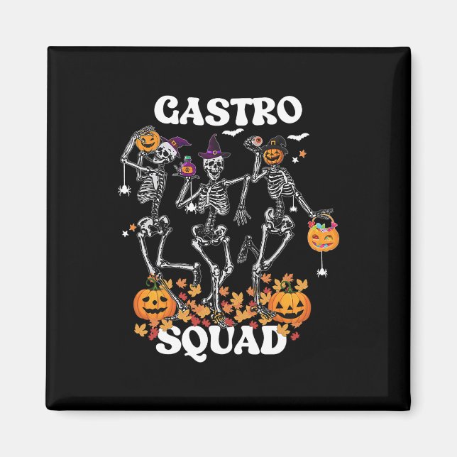 Gastro Squad Halloween Skeleton Dancing Endoscopy  Magnet (Front)