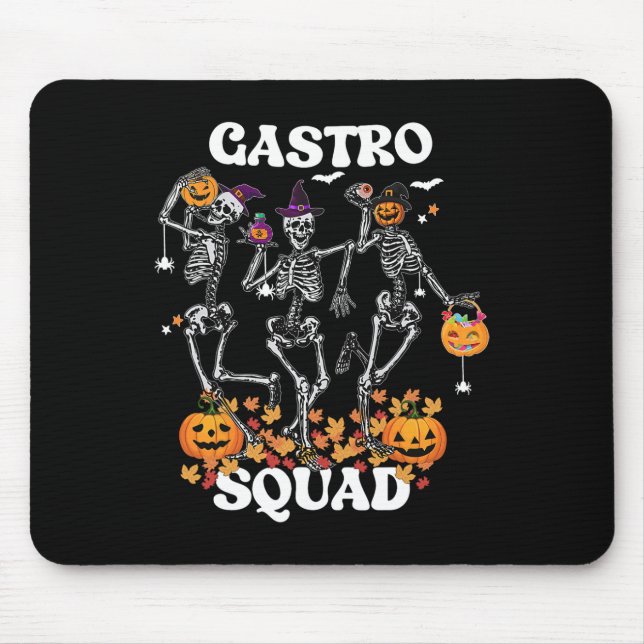 Gastro Squad Halloween Skeleton Dancing Endoscopy  Mouse Pad (Front)