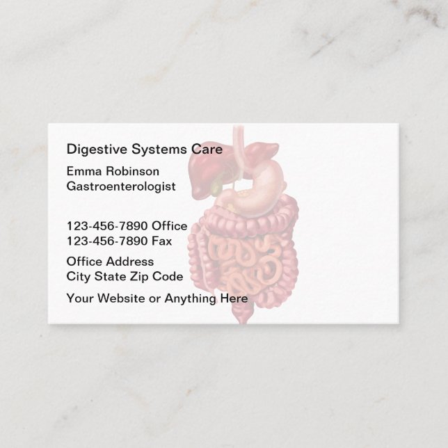 Gastroenterologist Appointment Business Cards  (Front)