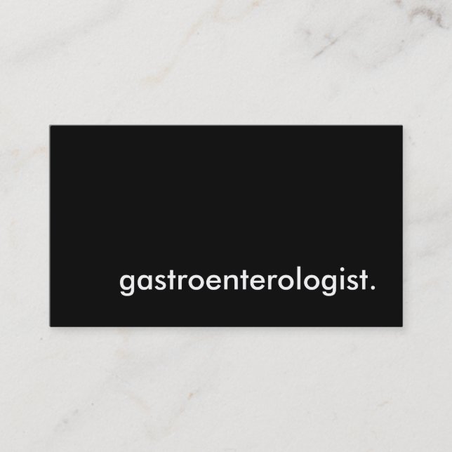 gastroenterologist. business card (Front)