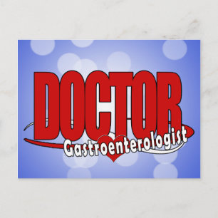 Gastroenterologist DOCTOR LOGO BIG RED Postcard