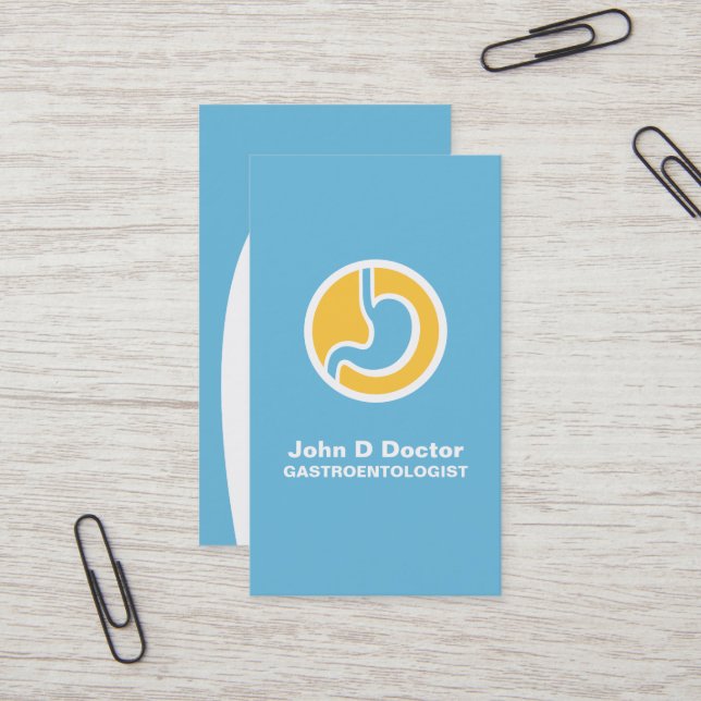 Gastroenterologist gastroentology business card (Front/Back In Situ)