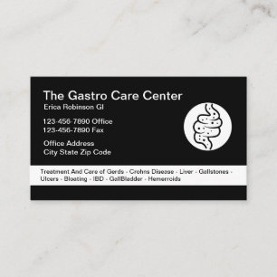 Gastroenterologist Intestinal Theme Business Card