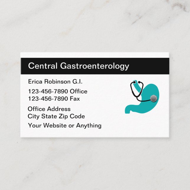 Gastroenterologist Medical Business Cards Design (Front)