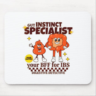 Gastroenterologist Retro Intestine Gift Ibs Gi Nur Mouse Pad