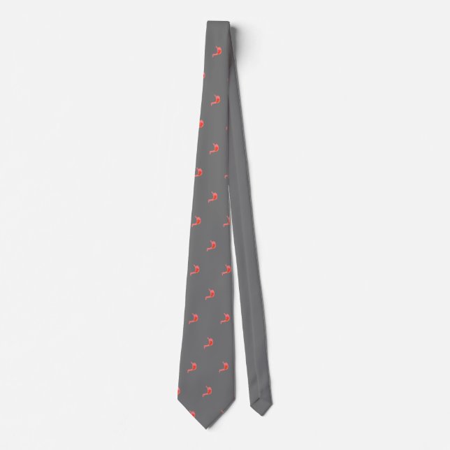 Gastroenterologist Stomach Art Grey Tie (Front)