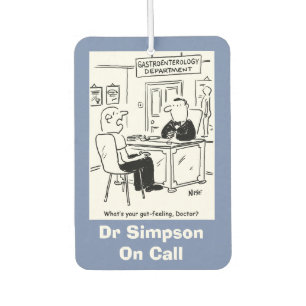 Gastroenterology Cartoon Car Air Freshener