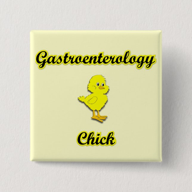 Gastroenterology Chick 15 Cm Square Badge (Front)