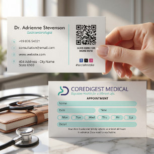 Gastroenterology Clinic Business Appointment Card