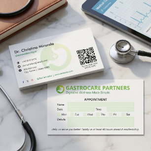 Gastroenterology Clinic Business Appointment Card