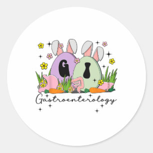 Gastroenterology Gi Nurse Easter Bunny Endoscopy T Classic Round Sticker
