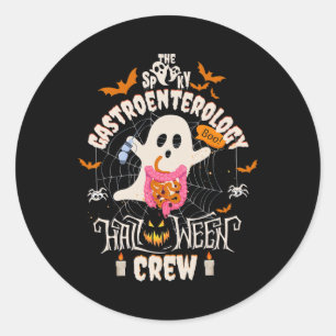 Gastroenterology Halloween Crew Endo Tech Gi Gastr Classic Round Sticker