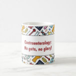 Gastroenterology medical pun doctor pattern gift coffee mug<br><div class="desc">Cartoon medical doctor nurse science pattern with custom name</div>