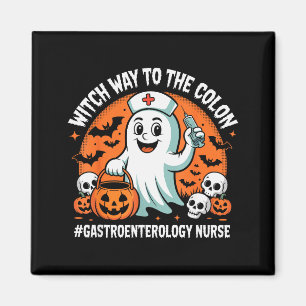 Gastroenterology Nurse Funny Halloween Ghost Nurse Magnet