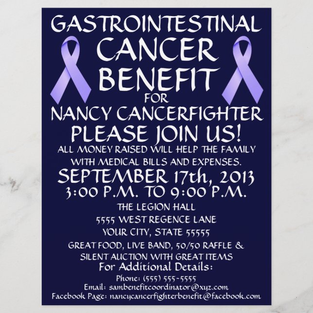 Gastrointestinal Cancer Ribbon Benefit Flyer (Front)