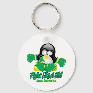 Gastroparesis Fighting Penguin Key Ring