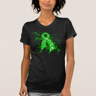 Gastroparesis Floral Swirls Ribbon T-Shirt