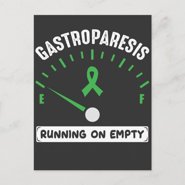 Gastroparesis Running On Empty Awareness Warriot Postcard (Front)