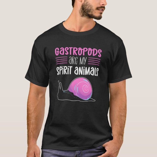 Gastropods Are My Spirit Animal Shelling Beachcomb T-Shirt (Front)